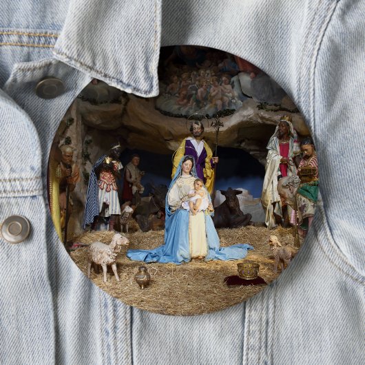 アンティーククリスマス出生シーン 缶バッジ (インサイチュ)