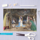 アンティーククリスマス出生シーン 薄葉紙 (クラフト)