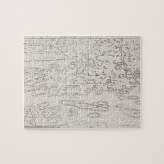 アンティーククロアチアの地図 ジグソーパズル (横)