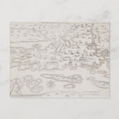 アンティーククロアチアの地図 ポストカード (正面)