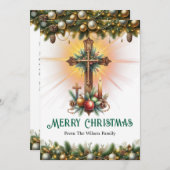 アンティーククロスとフェスティバルアクセント、クリスマス シーズンカード (正面/裏面)