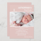 アンティーククロス ブラッシュ フォト 宗教 招待状 (正面/裏面)