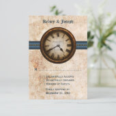 アンティーククロック応答カード、青 出欠カード (スタンド正面)