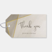 アンティークグモダンレー金ゴールド結婚フレーム ギフトタグ (裏面横)