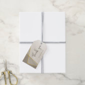 アンティークグモダンレー金ゴールド結婚フレーム ギフトタグ (より糸付き)