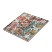 アンティークグランジヴィンテージオールドハンドメイドウールカーペットシー タイル (側面)