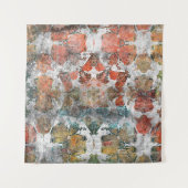 アンティークグランジヴィンテージオールドハンドメイドウールカーペットシー タペストリー (正面(横))