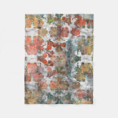 アンティークグランジヴィンテージオールドハンドメイドウールカーペットシー フリースブランケット (正面)