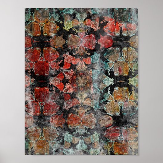 アンティークグランジヴィンテージオールドハンドメイドウールカーペットシー ポスター (正面)