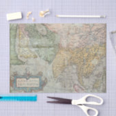 アンティークグランジヴィンテージマップ 薄葉紙 (クラフト)