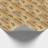 アンティークグランジ誕生日 | 00番目の誕生日 ラッピングペーパー (角)