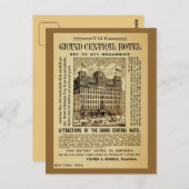 アンティークグランドセントラルホテルアドニューヨークシティ ポストカード (正面/裏面)
