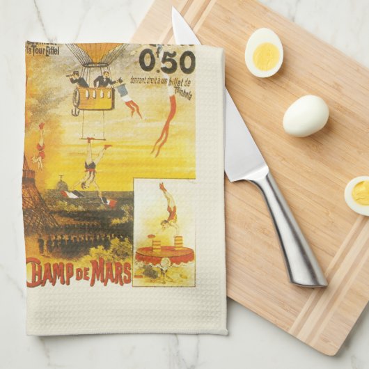 アンティークグランドフェートフェアポスター キッチンタオル (四つ折り)
