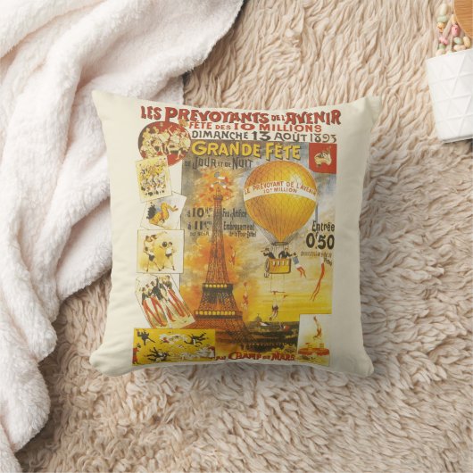 アンティークグランドフェートフェアポスター クッション (ブランケット)