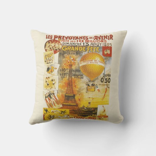 アンティークグランドフェートフェアポスター クッション (裏面)