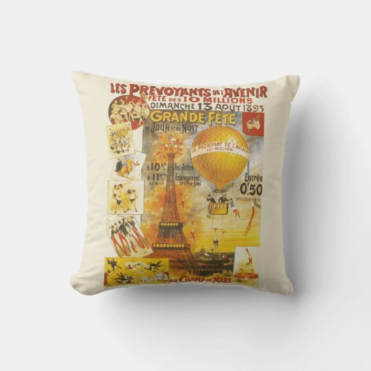 アンティークグランドフェートフェアポスター クッション (正面)