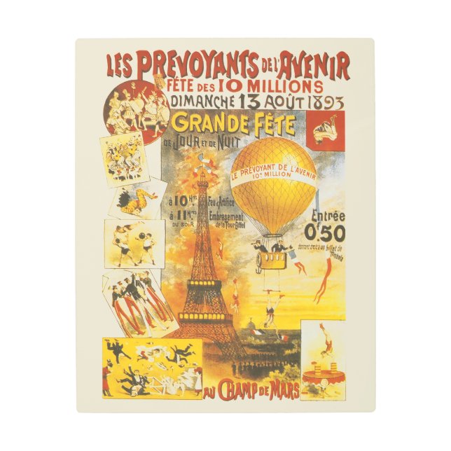 アンティークグランドフェートフェアポスター メタルプリント (正面)