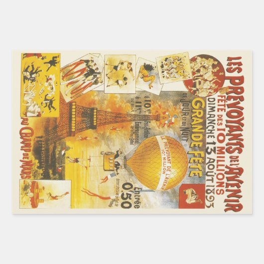 アンティークグランドフェートフェアポスター ラッピングペーパーシート (正面)