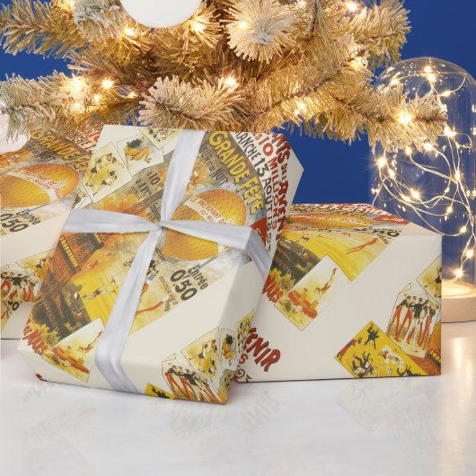 アンティークグランドフェートフェアポスター ラッピングペーパー (クリスマス)