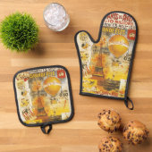 アンティークグランドフェートフェアポスター 鍋つかみ&鍋敷きセット (トップダウン)