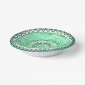 アンティークグリーンガラス日が差すことフェイク中国 ペーパーボウル (傾斜あり)