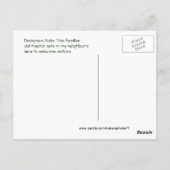 アンティークグリーントラクター葉書カスタマイズ- ポストカード (裏面)