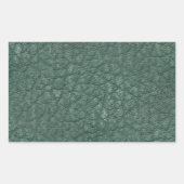 アンティークグリーンフェイクレザー 長方形シール (正面)