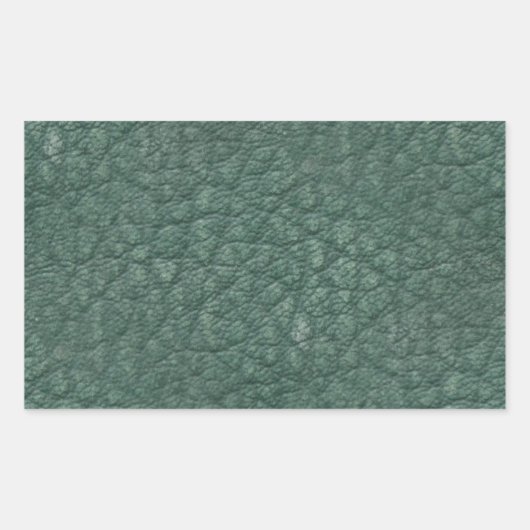 アンティークグリーンフェイクレザー 長方形シール (正面)