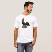 アンティークグリーンフェザーズルースター Tシャツ (正面フル)
