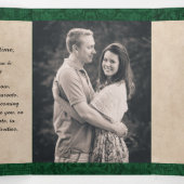 アンティークグリーンブックおとぎ結婚話の写真 三つ折り招待状 (内部中)