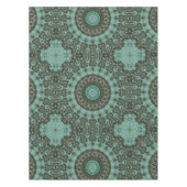 アンティークグリーンマンダラパターンデザイン テーブルクロス (正面)