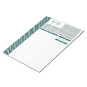 アンティークグリーン読のレビューページメモ帳 ノートパッド (アングル)