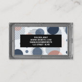 アンティークグレーフレーム |抽象芸術の背景 名刺 (裏面)