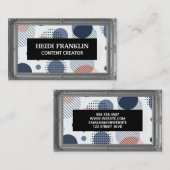 アンティークグレーフレーム |抽象芸術の背景 名刺 (正面/裏面)