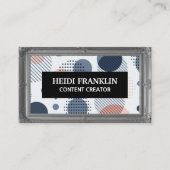 アンティークグレーフレーム |抽象芸術の背景 名刺 (正面)