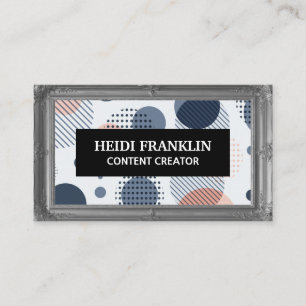 アンティークグレーフレーム  抽象芸術の背景 名刺
