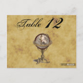 アンティークグローブ動揺して、BGテーブル番号 ポストカード (裏面)