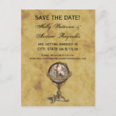 アンティークグローブ動揺して、BG日付の保存 案内ポストカード (正面)