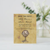 アンティークグローブ動揺して、BG日付の保存 案内ポストカード (スタンド正面)