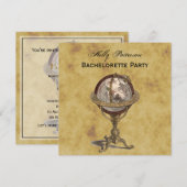 アンティークグローブ動揺して、BG SQバチェロレッテ 招待状 (正面/裏面)