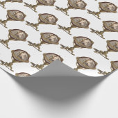 アンティークグローブ、ホワイトBGラッピング紙 ラッピングペーパー (角)