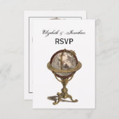 アンティークグローブ、ホワイトBG RSVP (正面/裏面)