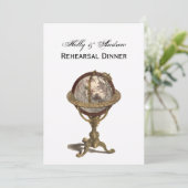 アンティークグローブ、ホワイトBG VリハーサルDin 招待状 (スタンド正面)