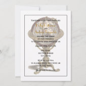 アンティークグローブ、ホワイトBG V 結婚's 招待状 (裏面)