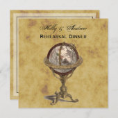 アンティークグ動揺してローブBG SQリハーサルDin 招待状 (正面/裏面)
