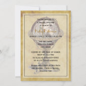 アンティークグ動揺してローブBG Vブライダルシャワー 招待状 (裏面)