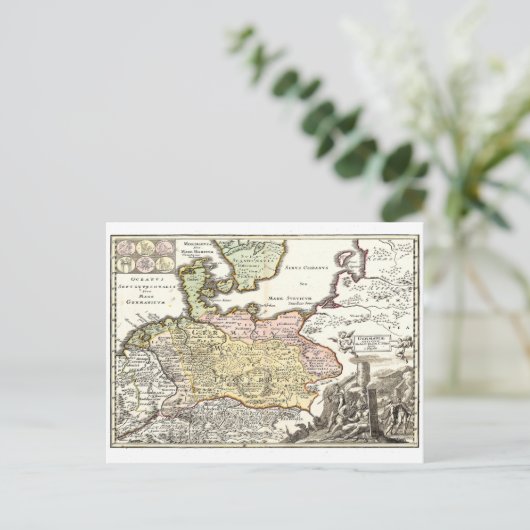 アンティークゲルマニア – ドイツの旧地図 ポストカード (スタンド正面)