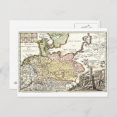 アンティークゲルマニア – ドイツの旧地図 ポストカード (正面/裏面)