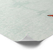 アンティークコイゴールドフィッシュ日本のウッドブロックプリント ポスター (角)