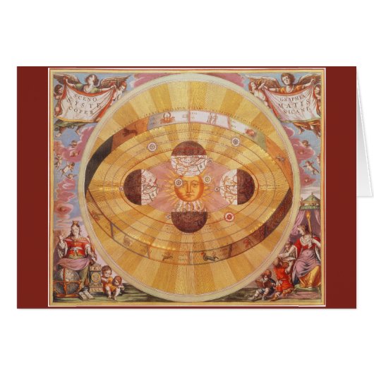 アンティークコペルニ太陽のカンヴィンテージ天文学 (正面横)